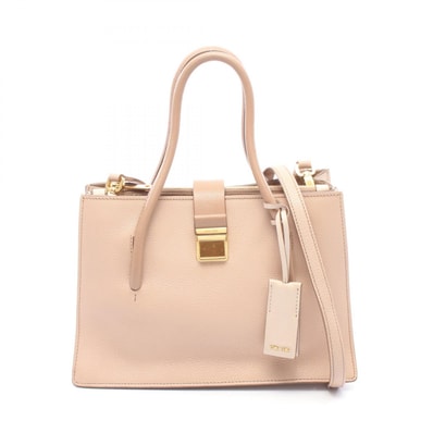 ミュウ ミュウ Miu Miu MADRAS マドラス 2WAY ハンドバッグ バッグ レザー レディース ベージュ系 / ピンク系 5BA104 【中古】