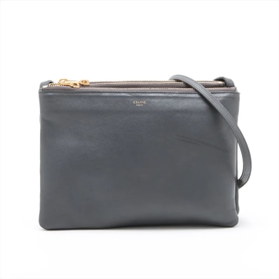■美品 セリーヌトリオ ショルダーバッグ レザー