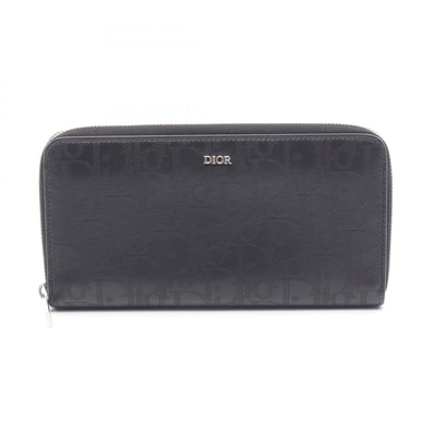 ディオール Dior オブリーク ギャラクシー ラウンド長財布 財布 レザー メンズ ブラック系 【中古】