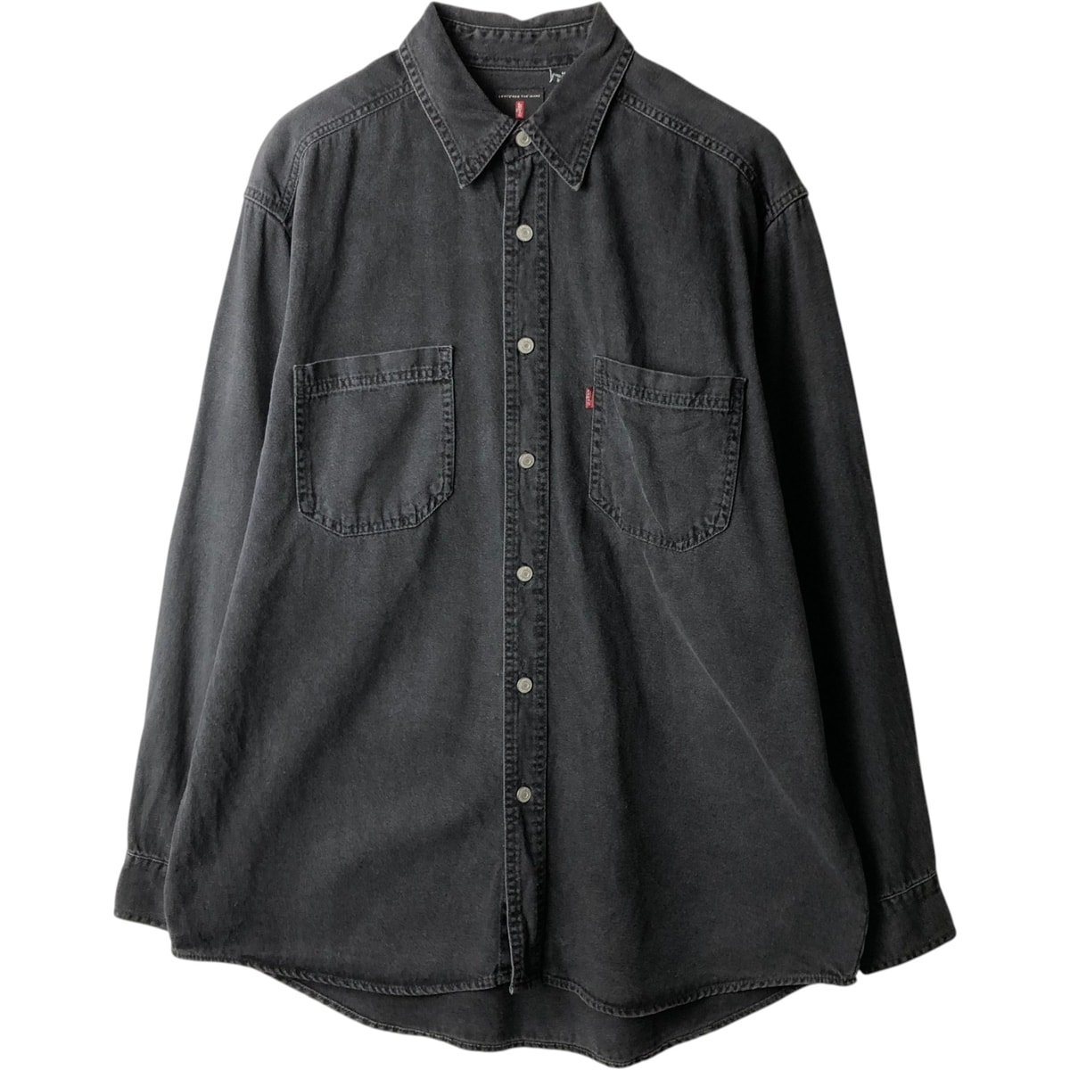 古着 リーバイス Levi's RED TAB 長袖 ブラックデニムシャツ メンズM相当/eaa634882