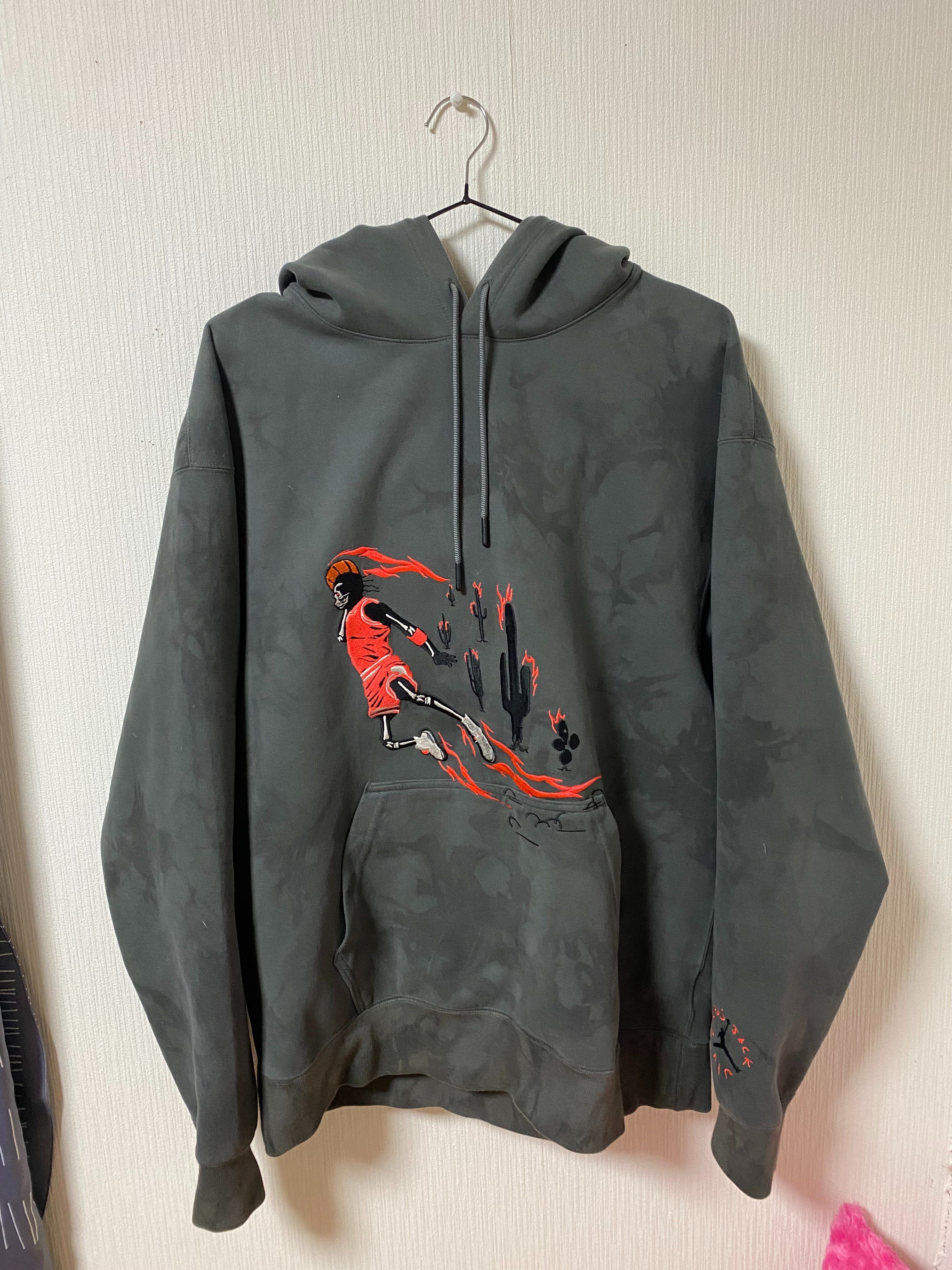 Air Jordan x Travis Washed Suede Hoodie "Grey"