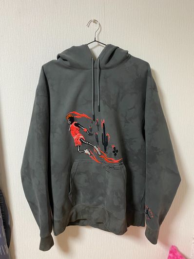 Air Jordan x Travis Washed Suede Hoodie "Grey"