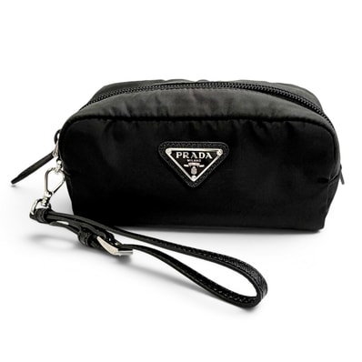 極美品 プラダ ヴェラ Re-Nylon ミニポーチ スモール 黒 1NS175