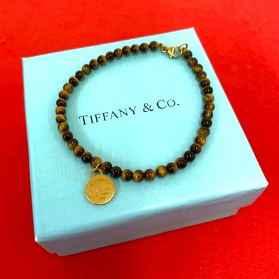 TIFFANY&Co. ティファニー リターントゥ タイガーアイ ブレスレット K18イエローゴールド タイガーアイ ブレスレット ブラウン
25255
