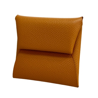【6kd3403】エルメス コインケース バスティア ヴォーエプソン ゴールド シルバー金具 B刻印【中古】メンズ レディース ユニセックス