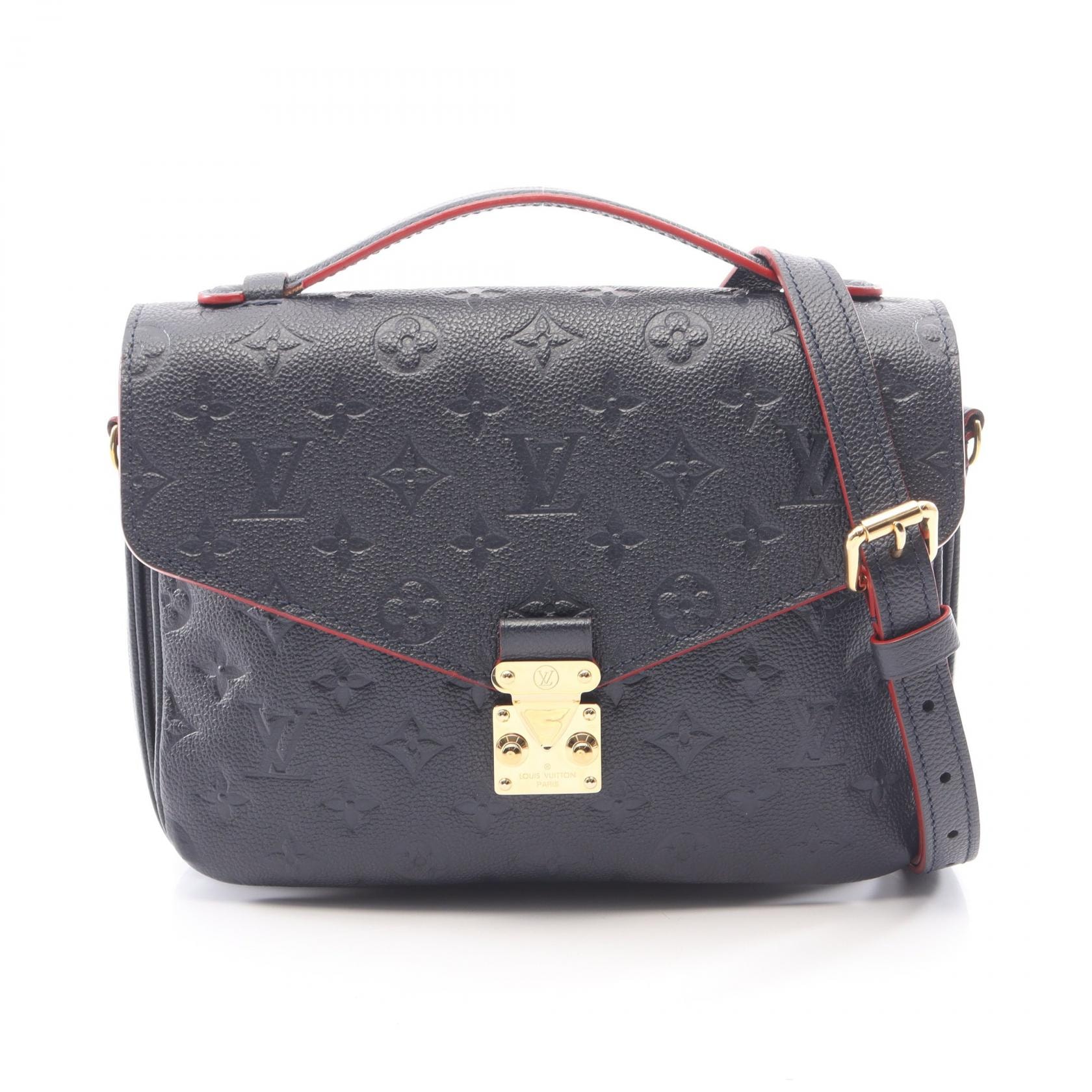 ルイ・ヴィトン LOUIS VUITTON ポシェット メティス 2WAY ハンドバッグ バッグ レザー モノグラム・アンプラント マリーヌルージュ レディース ネイビー系 M44071 【中古】
