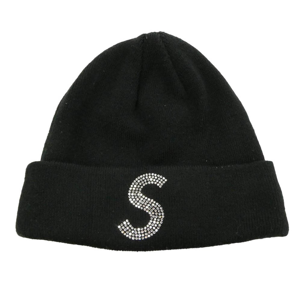 Supreme シュプリーム 21SS × New Era ニューエラ × Swarovski スワロフスキー S Logo Beanie ロゴ ビーニー ニットキャップ 帽子 ブラック系【中古】