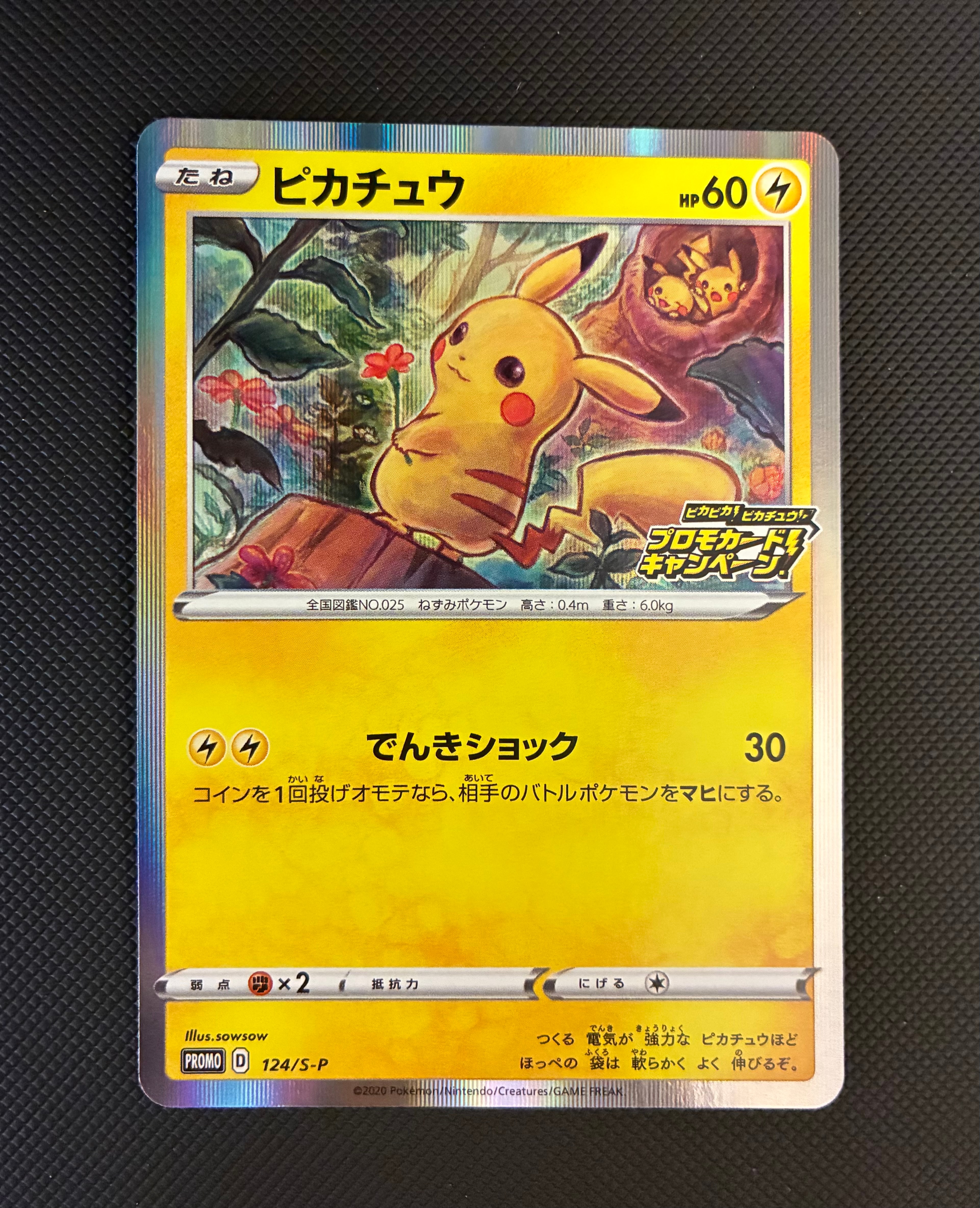 ピカチュウ: プロモ P [S-P 124](ピカピカ!ピカチュウ!プロモカードキャンペーン)