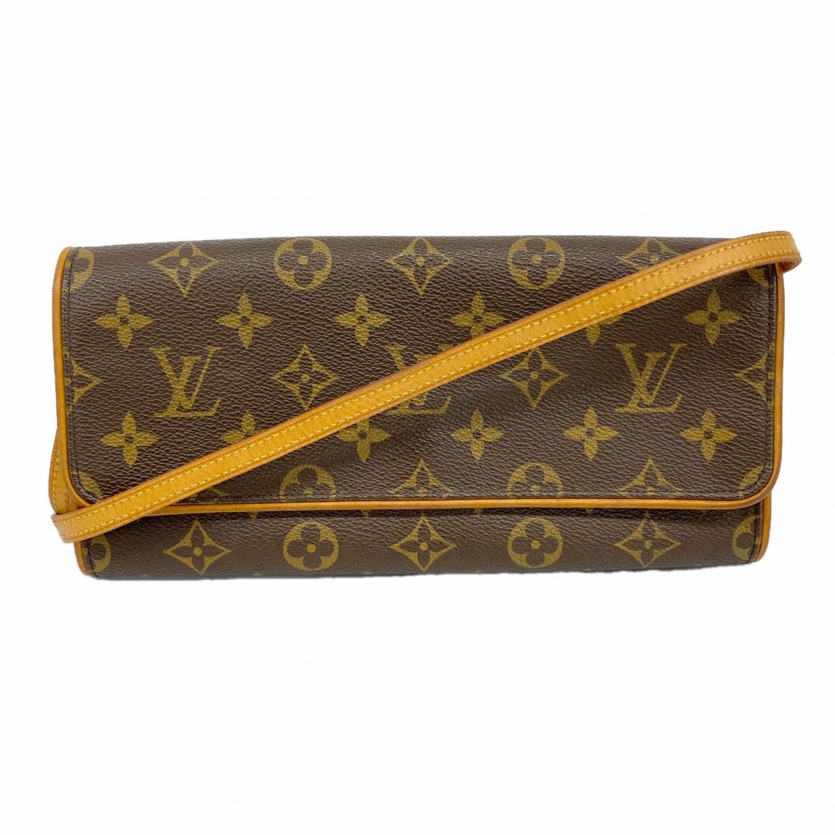 【6dd5180】ルイヴィトン ショルダーバッグ モノグラム ポシェットツインGM M51852 ブラウン【中古】レディース