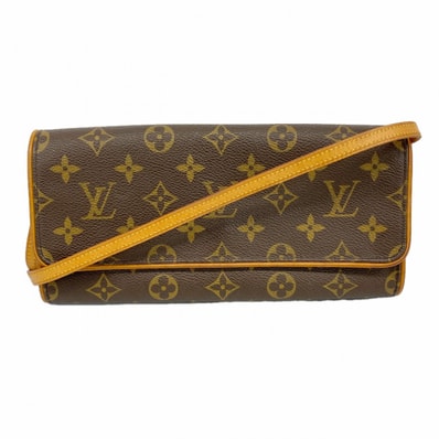 【6dd5180】ルイヴィトン ショルダーバッグ モノグラム ポシェットツインGM M51852 ブラウン【中古】レディース