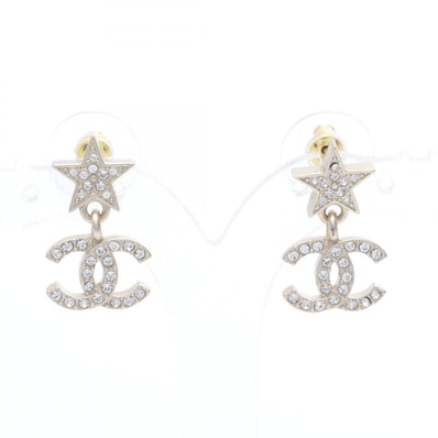 シャネル CHANEL ココマーク スター ピアス ジュエリー GP(ゴールドメッキ) ラインストーン レディース ゴールド系 / クリア系 【中古】