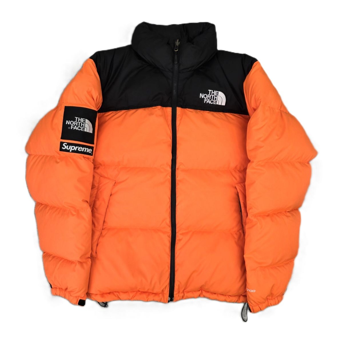 Supreme シュプリーム THE NORTH FACE ノースフェイス 16AW 2016年 Nuptse Jacket ヌプシジャケット ダウンジャケット L ナイロン POWER ORANGE オレンジ メンズ【中古】