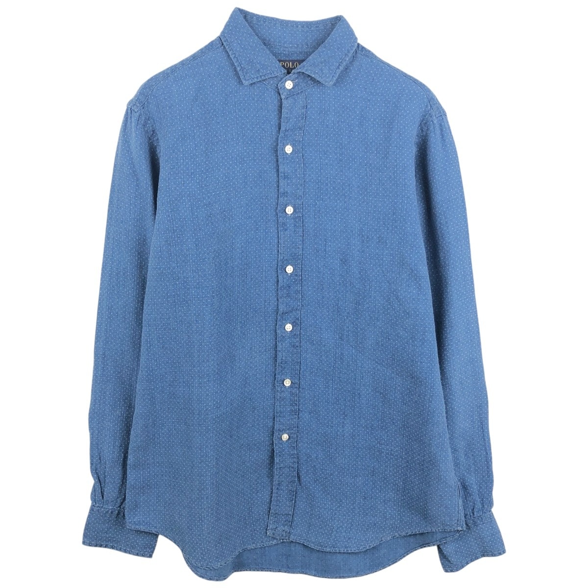 古着 ラルフローレン Ralph Lauren POLO RALPH LAUREN CLASSIC FIT 総柄 長袖 リネンシャツ メンズM相当/eaa665394