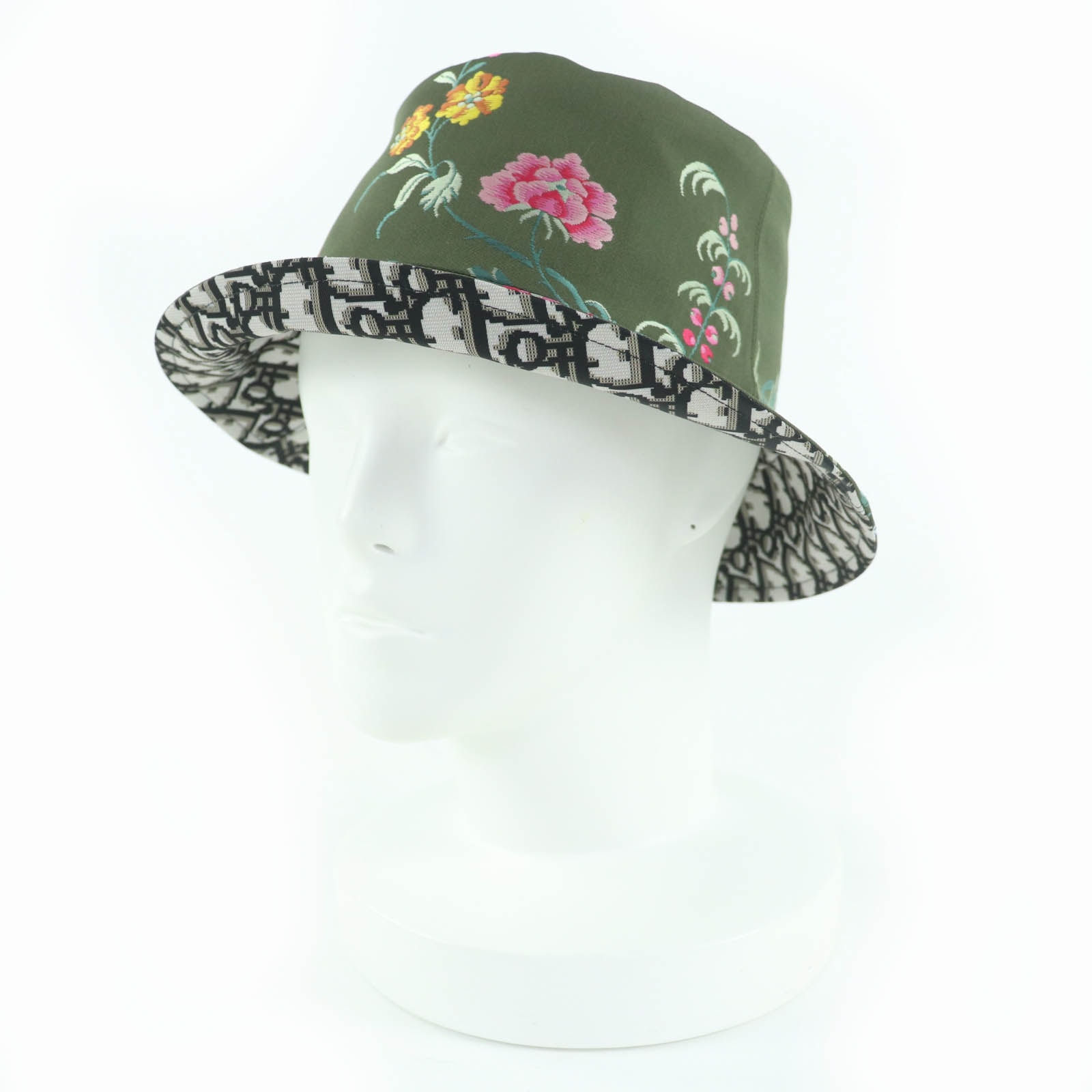 極美品 クリスチャンディオール ハット TEDDY-D カーキ 56