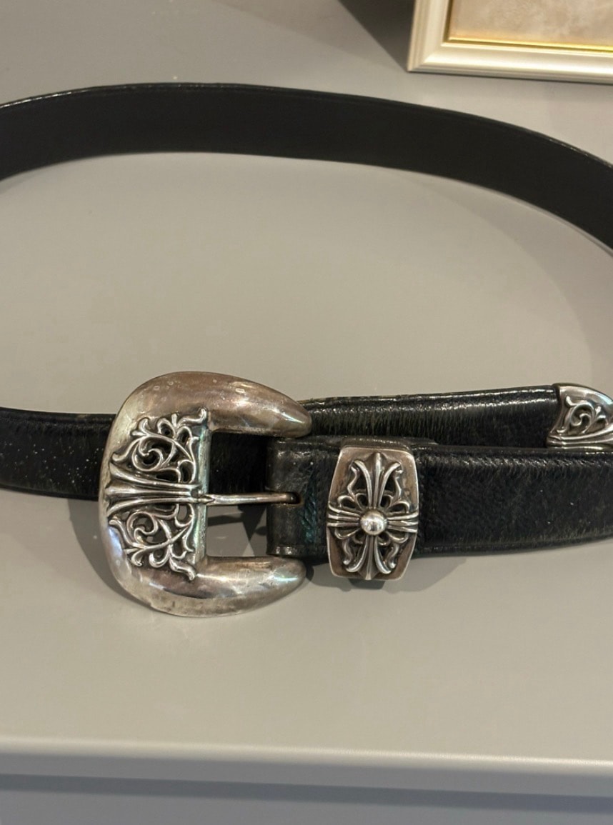 Chrome Hearts Classic 3PC Belt "Black/Silver"