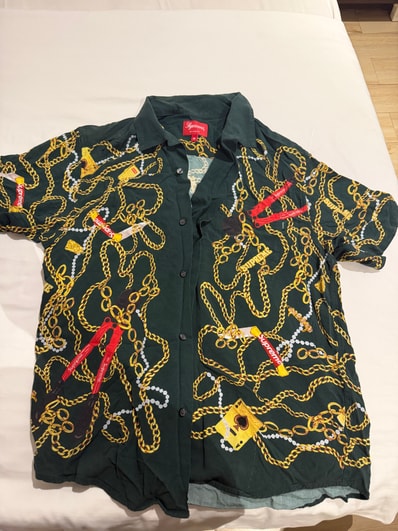 Supreme Chains Rayon S/S Shirt "Dark Green"