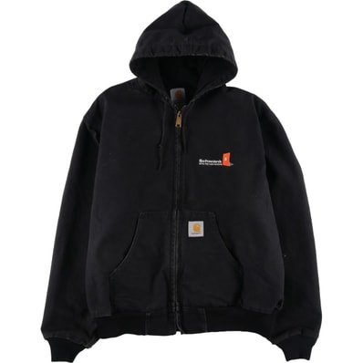 古着 カーハート Carhartt アクティブジャケット ダックフルジップパーカー USA製 メンズXL相当/eaa616876