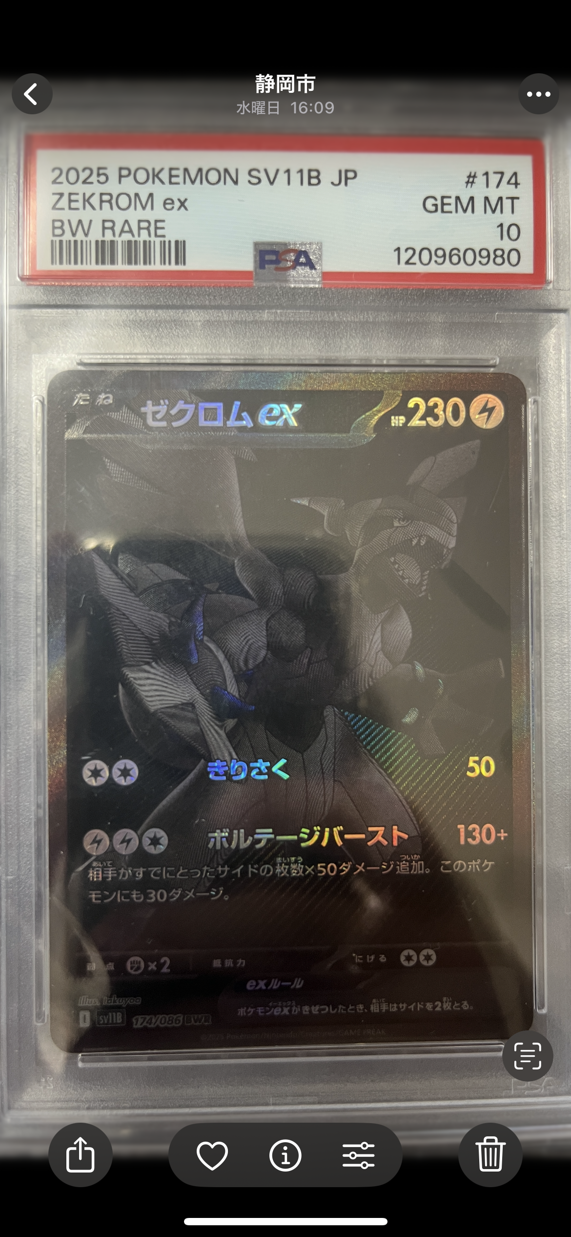 ゼクロムex BWR [SV11B 174/086](拡張パック「ブラックボルト」)