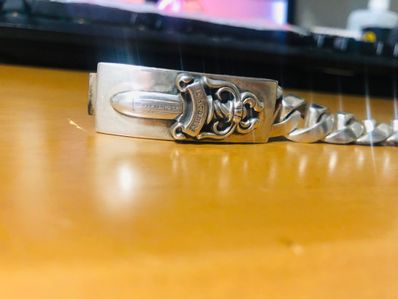 Chrome Hearts ID Dagger Classic Link Bracelet "Silver"