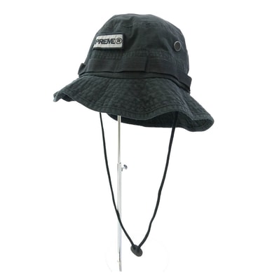 Supreme シュプリーム 21SS Reflective Patch Boonie リフレクティブ パッチ ブーニー ハット 帽子 ブラック系 M/L【中古】