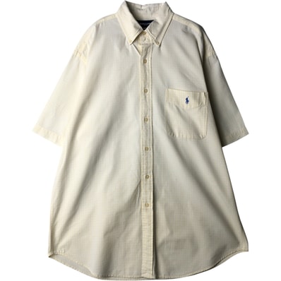 古着 ラルフローレン Ralph Lauren RALPH LAUREN GOLF TILDEN ギンガムチェック 半袖 ボタンダウン チェックシャツ メンズL相当/eaa640908