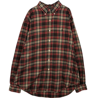 古着 ラルフローレン Ralph Lauren POLO by Ralph Lauren CLASSIC FIT 長袖 ボタンダウン フランネルチェックシャツ メンズXL相当/eaa477826