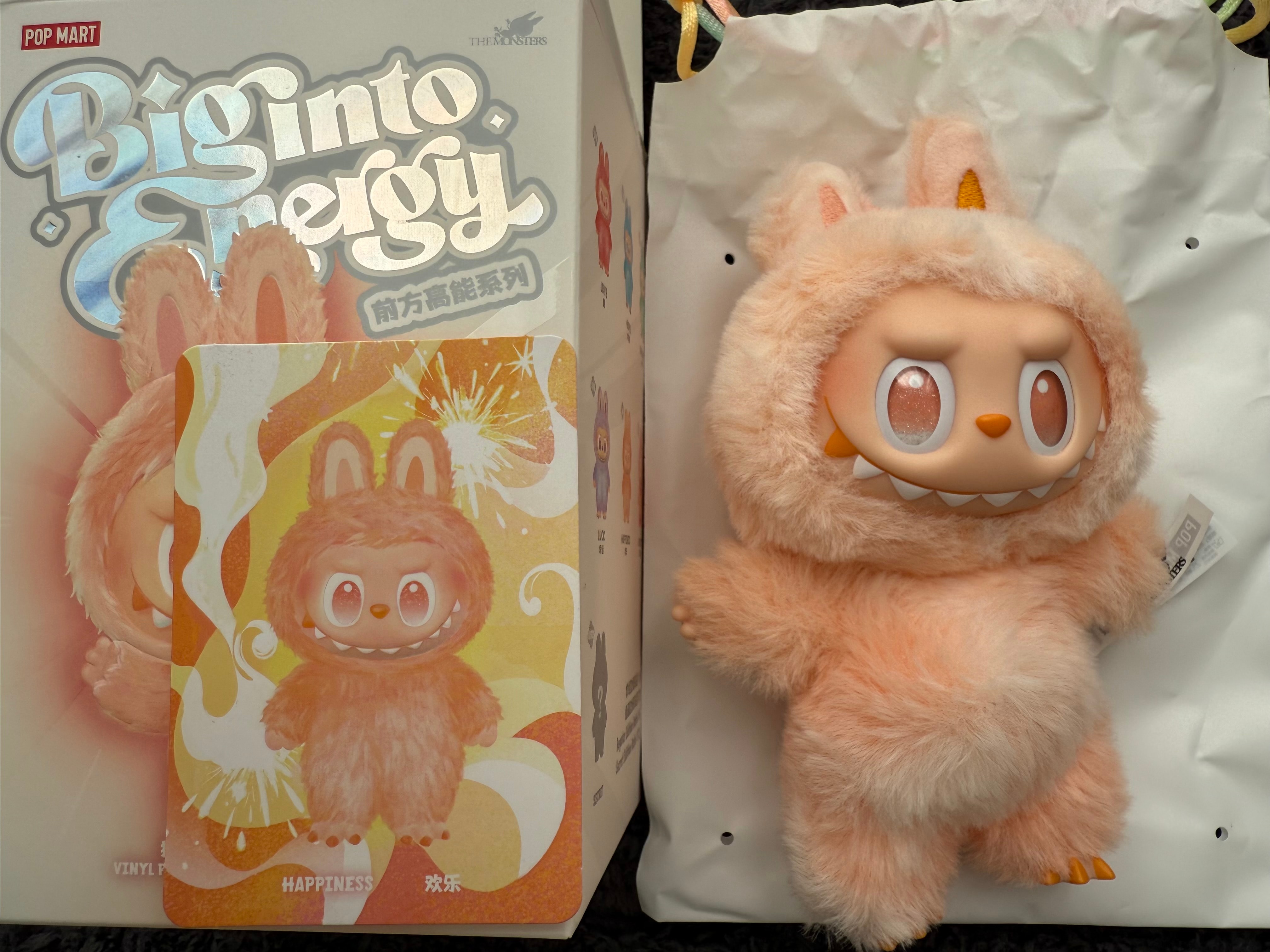 POP MART THE MONSTERS (LABUBU) Big into Energy Series Plush Pendant HAPPINESS