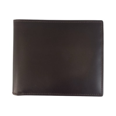 美品 COACH コーチ ダークブラウン レザー 折財布 コンパクトウォレット 札入れ 504203 【中古】