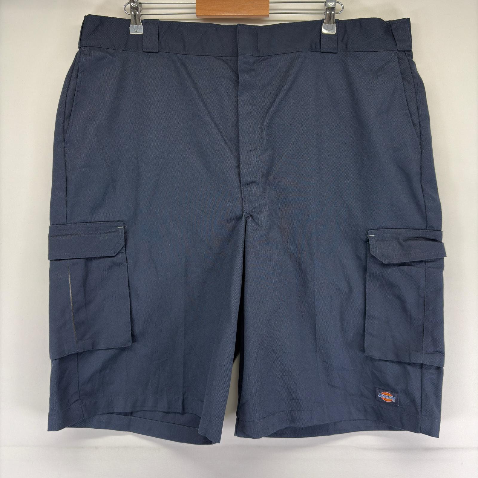 古着 ディッキーズ Dickies ショートパンツ カーゴパンツ ワンポイント 大きいサイズ ワーク ハーフパンツ w44 ネイビー メンズ