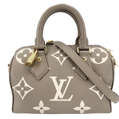 LOUIS VUITTON ルイヴィトン 2WAY バイカラ―モノグラムアンプラント スピーディバンドリエール20 ミニハンドバッグ ショルダーバッグ 肩掛け 斜め掛け M46575 トゥルトレールグレー クリーム ゴールド金具 レディース【中古品】