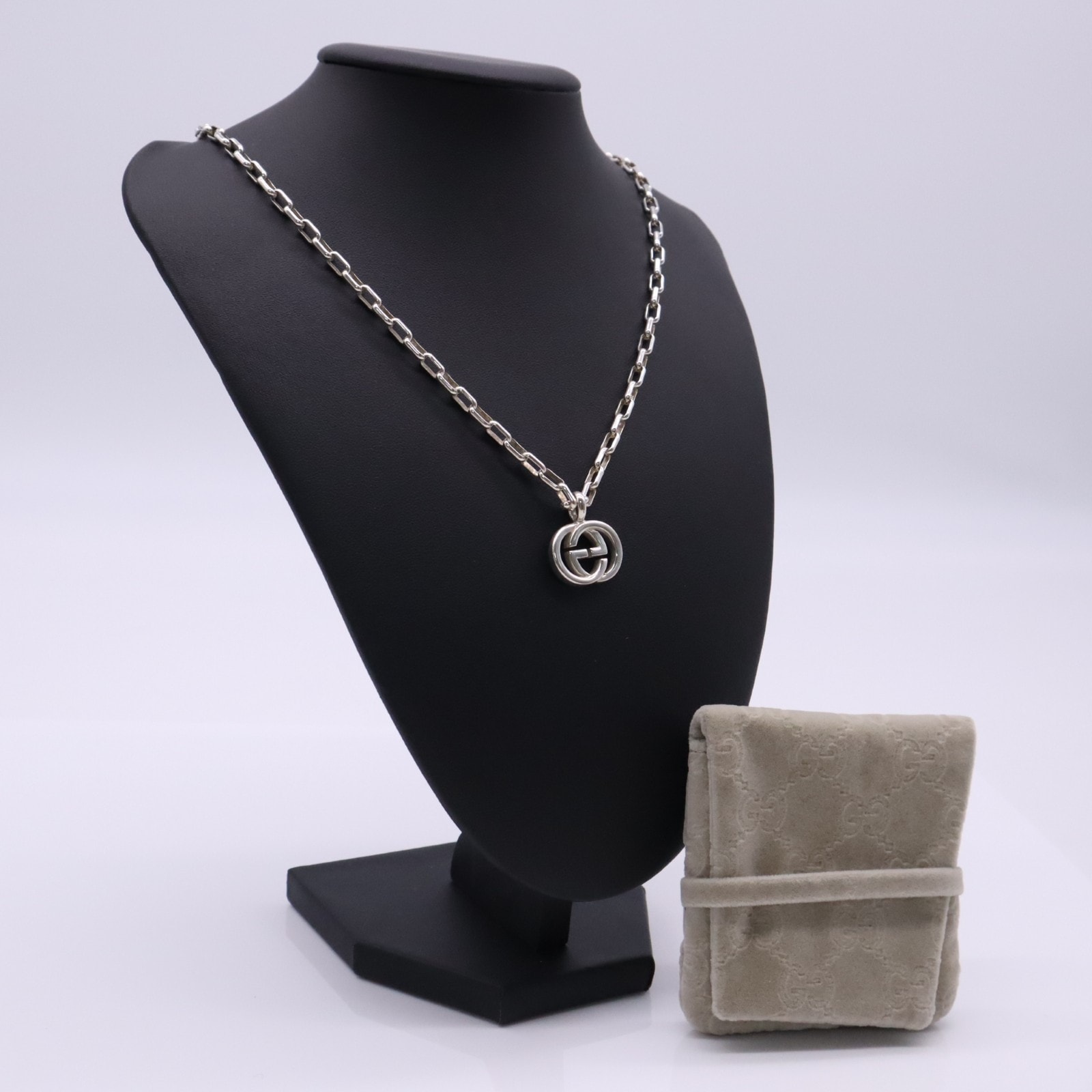 GUCCI グッチ インターロッキングG ネックレス - ネックレス シルバー シルバー メンズ