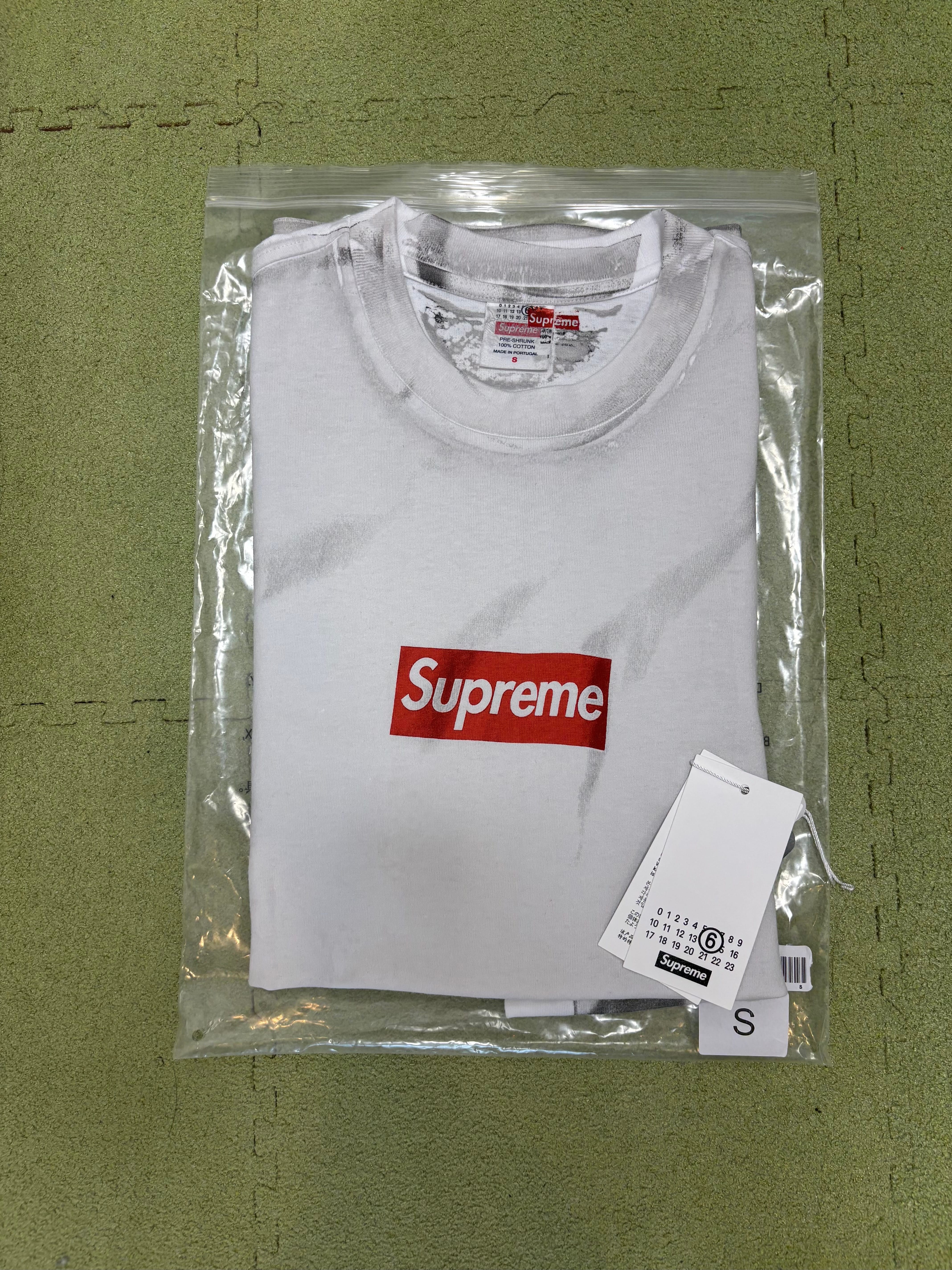 Supreme x MM6 Maison Margiela Box Logo Tee "White"