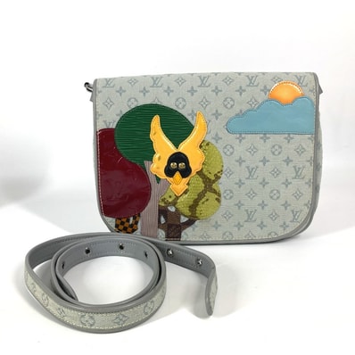 ルイヴィトン LOUIS VUITTON ミュゼット コントドゥフェ M92279 モノグラムミニ 斜め掛け フラップ ポシェット カバン ショルダーバッグ モノグラムミニキャンバス グレー