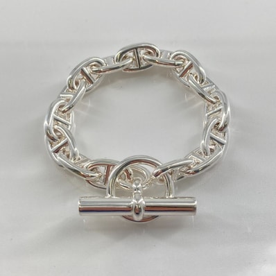 HERMES(エルメス) シェーヌダンクル PM 15コマ ブレスレット 34.6g Ag925 シルバー