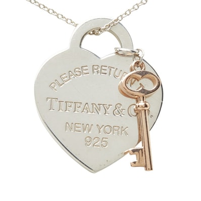 ティファニー リターン トゥ ティファニー ハートキー ペンダント ネックレス シルバー SV925 シルバー レディース TIFFANY&Co. 中古