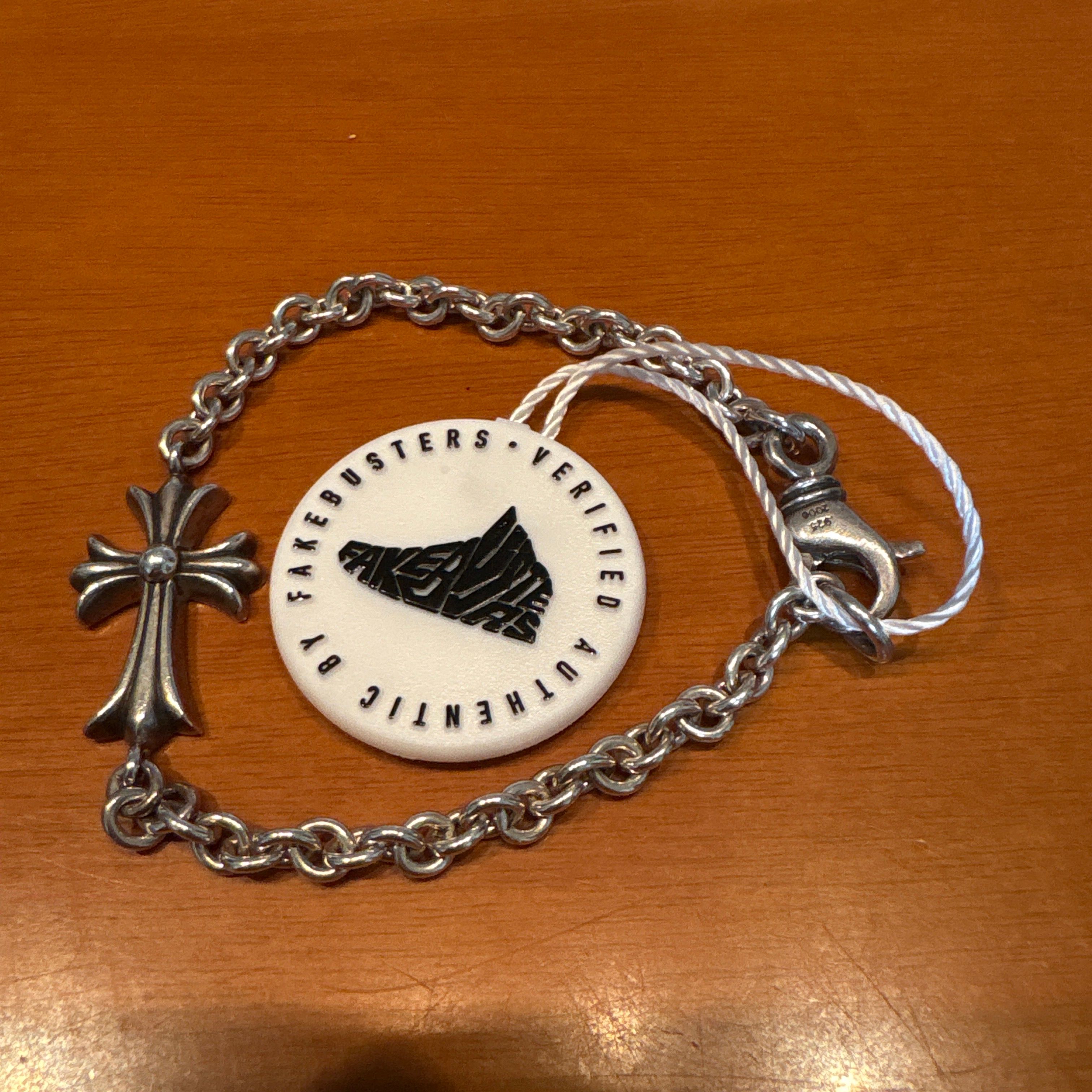 Chrome Hearts Chain Tiny CH Cross Bracelet / 7inch "Silver"