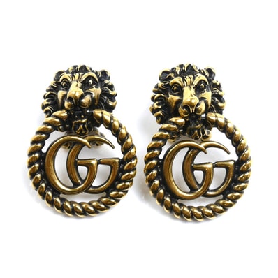 GUCCI グッチ GP ライオンヘッド イヤリング 35.8g レディース【中古】【美品】