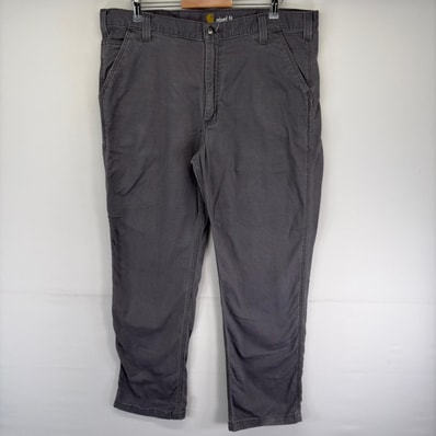 古着 カーハート Carhartt ダック パンツ ワークパンツ ワンポイント ジッパーフライ ツールポケット w40 L32 グレー系 メンズ