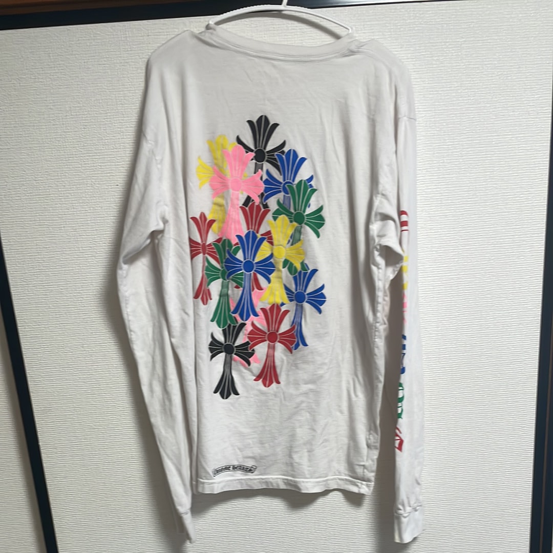 Chrome Hearts Multi Color Cemetery Cross L/S T-Shirt "White"