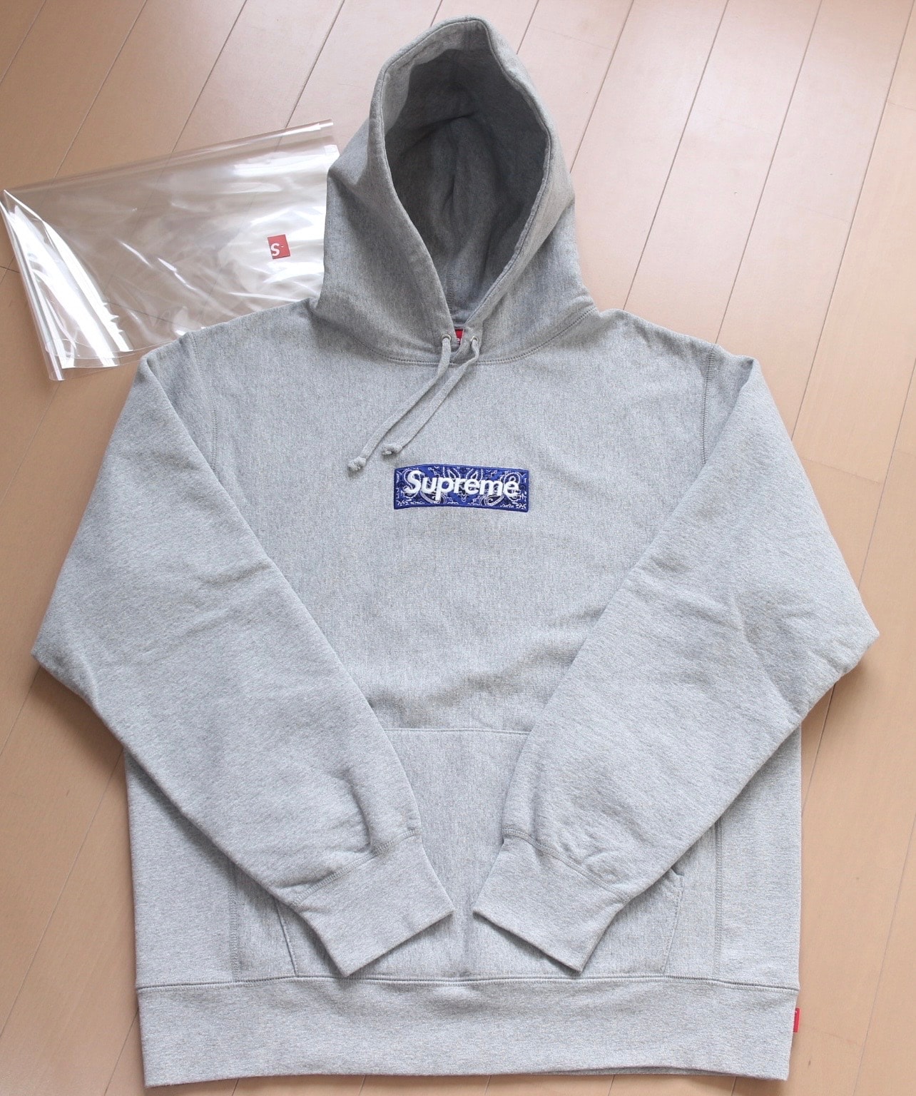 Supreme Bandana Box Logo Hooded Sweatshirt "Grey"