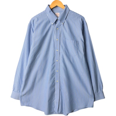 古着 ブルックスブラザーズ Brooks Brothers 346 REGURAR FIT 長袖 ボタンダウンストライプシャツ メンズXL相当/eaa591261