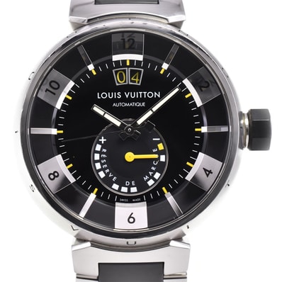 ルイ・ヴィトン LOUIS VUITTON Q109G タンブール 自動巻き メンズ 良品 箱・保証書付き P#146371