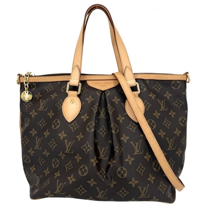 LOUIS VUITTON ルイヴィトン 2WAY 肩掛け モノグラム パレルモPM ハンドバッグ ショルダーバック M40415 ブラウン 茶 ゴールド金具 レディース【中古品】