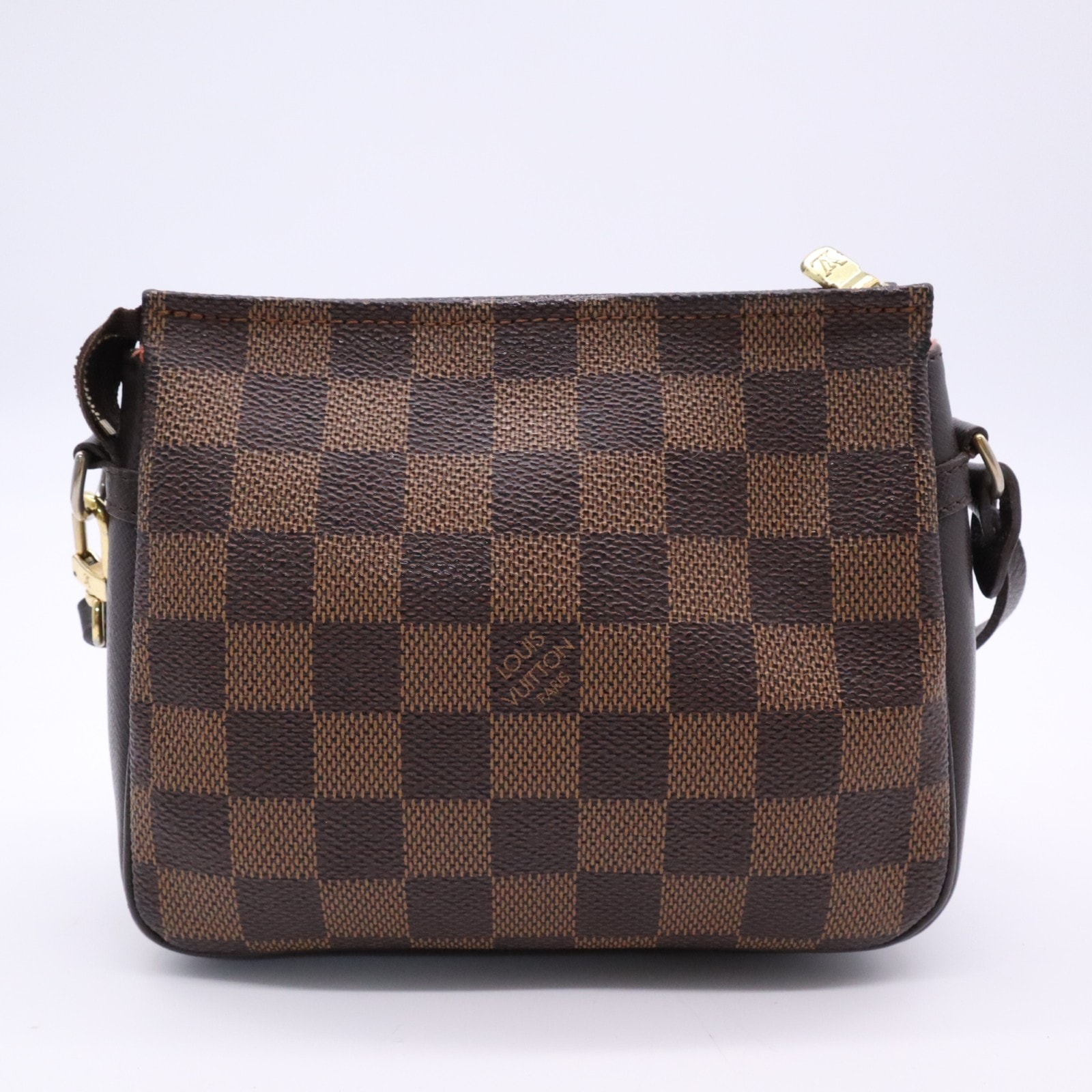LOUIS VUITTON ルイ・ヴィトン ダミエ トゥルースメイクアップ N51982 ハンドバッグ ブラウン ベージュ コーティングキャンバス レザー レディース