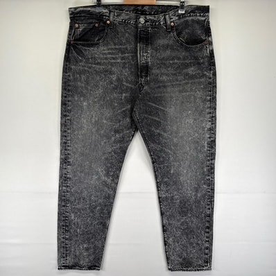古着 リーバイス Levi's デニム パンツ 501CT テーパード ケミカルウォッシュ 先染め ジーンズ ジーパン W40 L32 ブラック系 メンズ