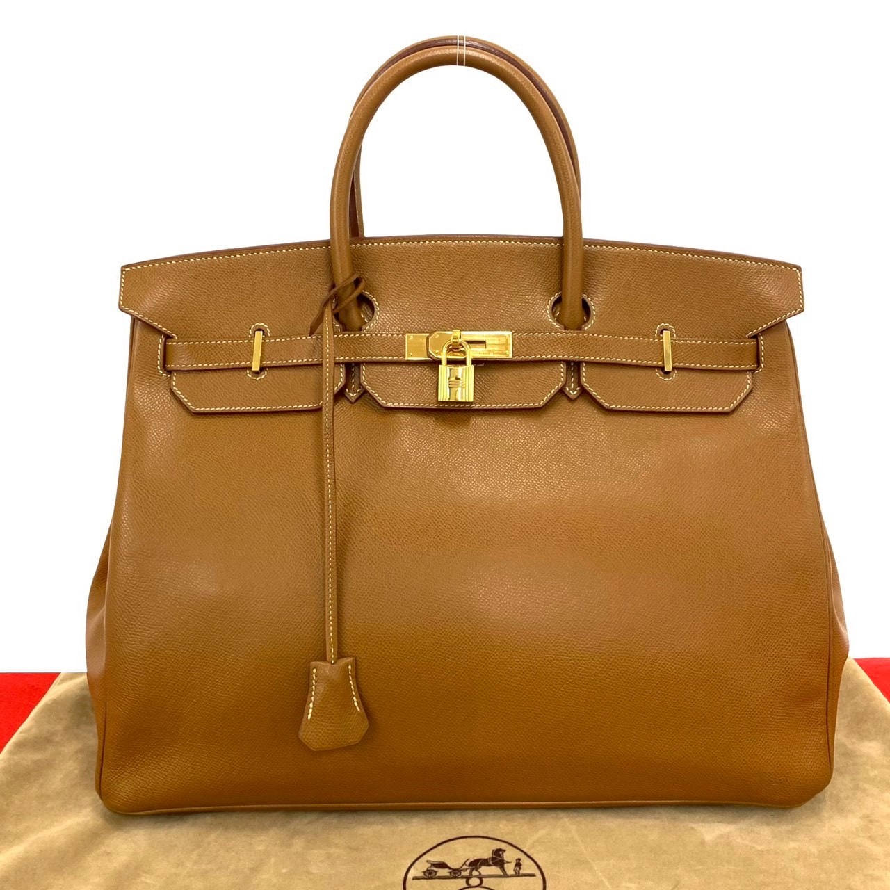 HERMES エルメス バーキン 40 クシュベル ハンドバッグ ゴールド
 92905