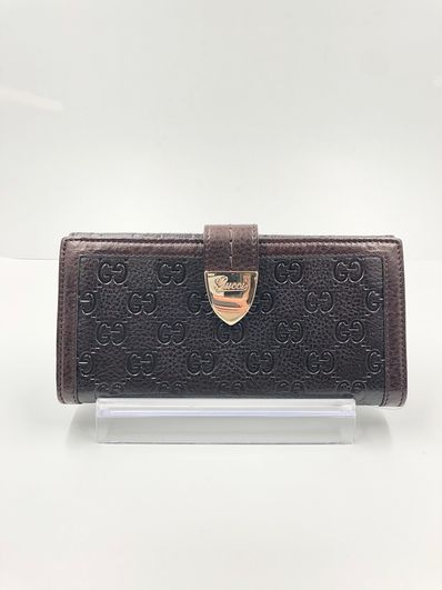 Gucci Old Gucci GG Ssima Snap Wallet "Brown"