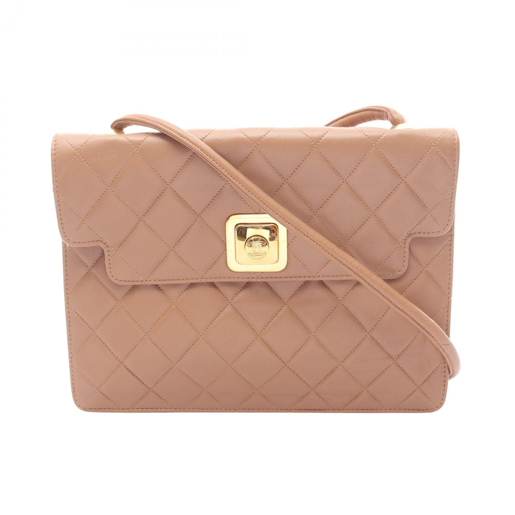シャネル CHANEL マトラッセ ショルダーバッグ バッグ ラムスキン(羊革) レディース ブラウン系 【中古】