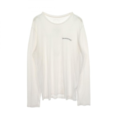 クロムハーツ CHROME HEARTS CHプラス スクロールラベル 長袖Tシャツ 衣料品 トップス コットン メンズ ホワイト系 【中古】
