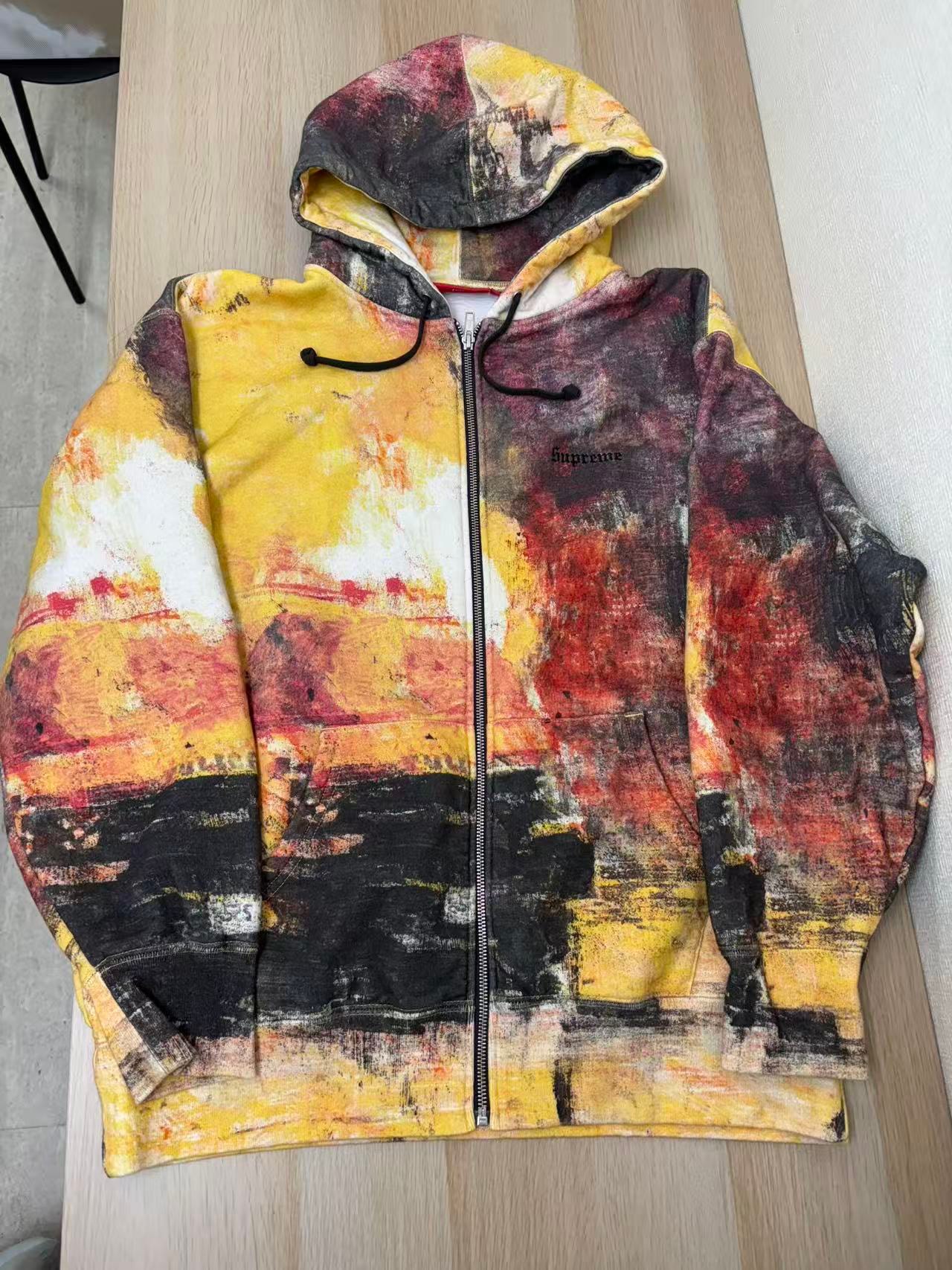 Supreme Fire Zip Up Hooded Sweatshirt "Multi"